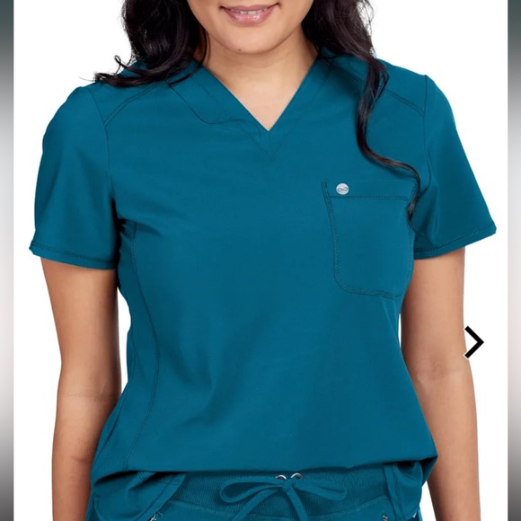 Cherokee Tops - Cherokee Infinity Caribbean blue scrub set